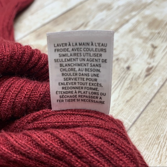 EUC Leith faux wrap sweater burgundy long sleeves Small - Picture 5 of 7